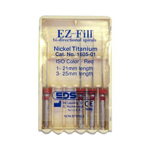 Essential Dental Systems 1605-01 EZ-Fill Bi-Directional Spirals Nickel Titanium Assorted 4/Pk Essential Dental Systems 1605-01 EZ-Fill Bi-Directional Spirals Nickel Titanium Assorted 4/Pk